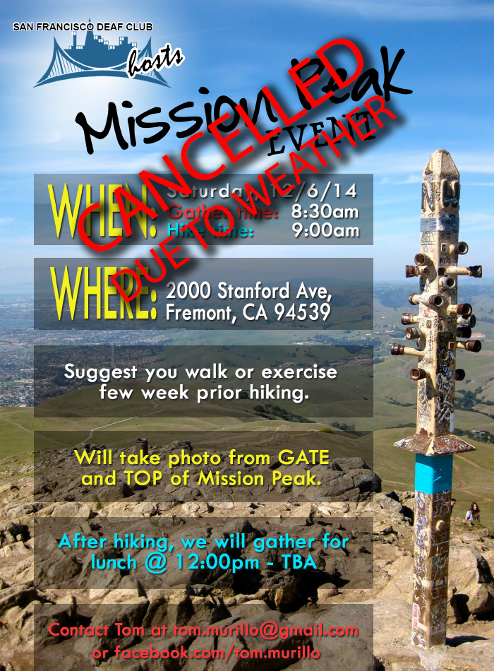 SFDC Mission Peak 2014 - CANCELLED