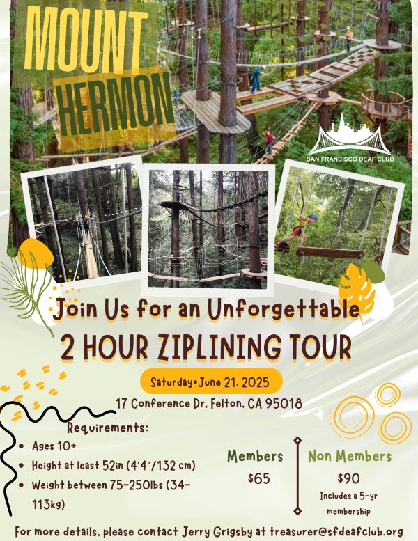 SFDC – Ziplining Tour – June 21, 2025, Saturday